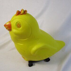 1965 Louis Marx Toy Mold Chick on Wheels - Makes Whistle Noise When Squeezed